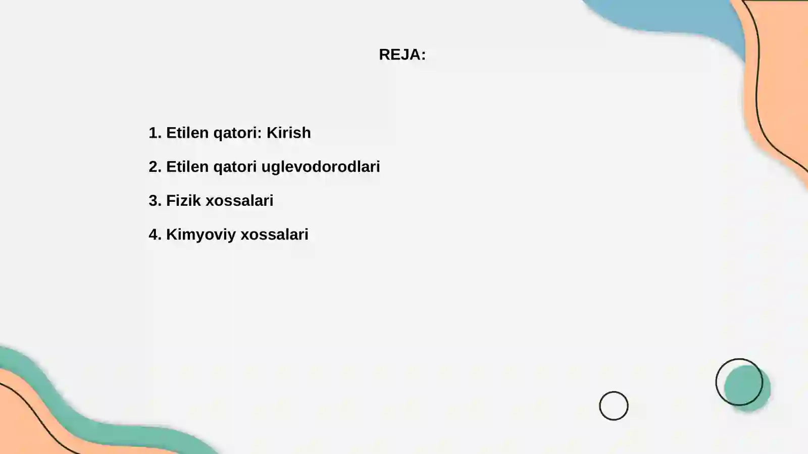 Etilenqatori uglevodorodlarini o'rganish 2