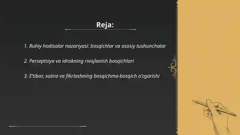 Ruhiy hodisaning asosiy bosqichlari va omillari va xulq atvor buzilishlari 2