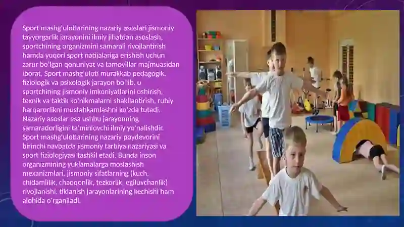 Sport mashg'ulotlarining metodologik asoslari 2