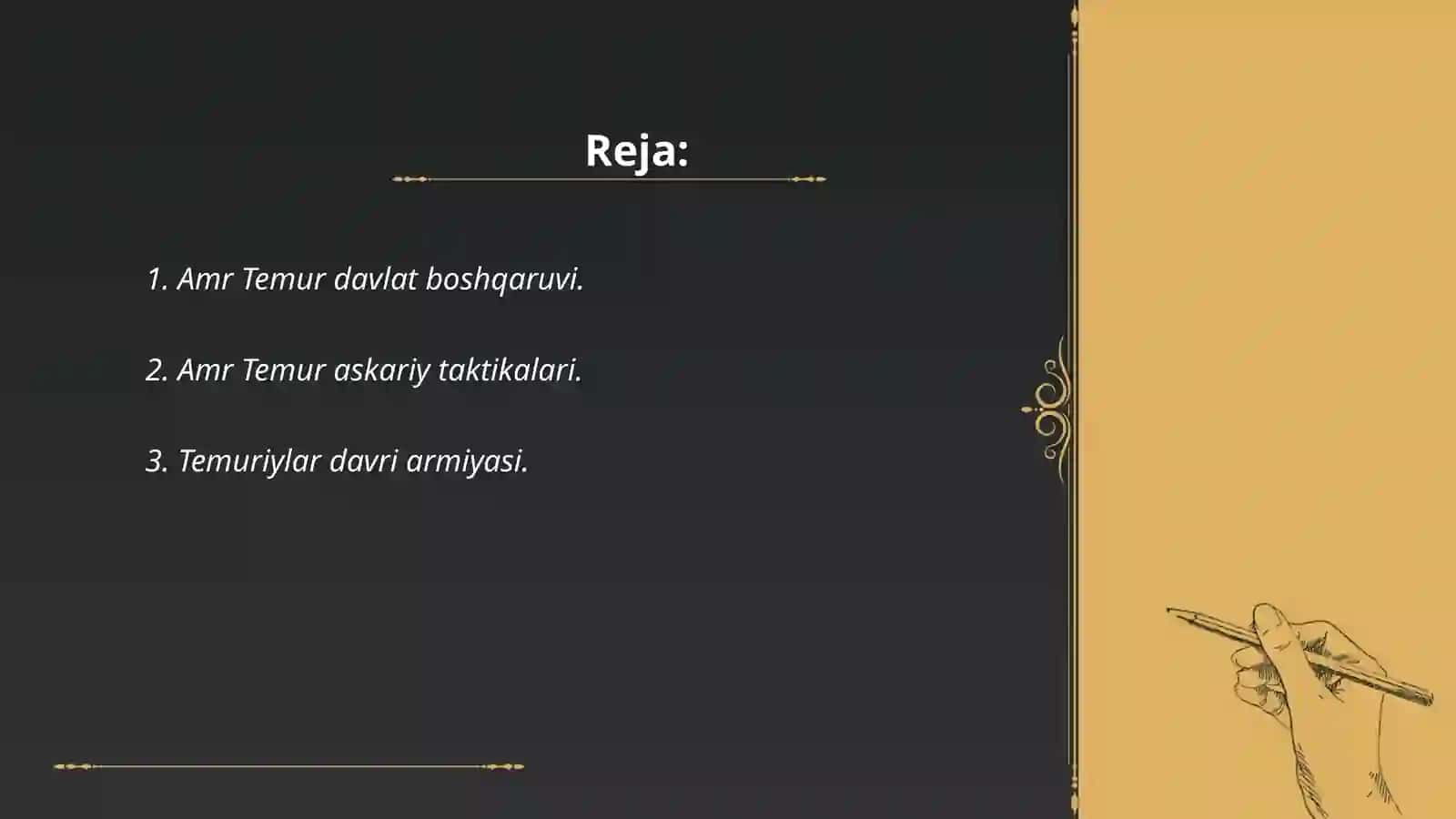 Amr Temur davlat boshqaruvi 2