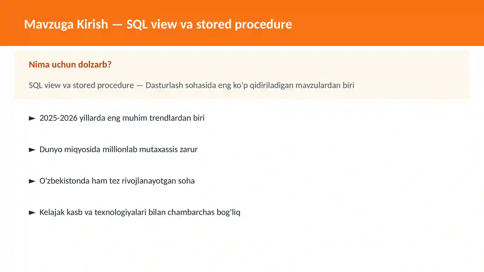 SQL view va stored procedure 2