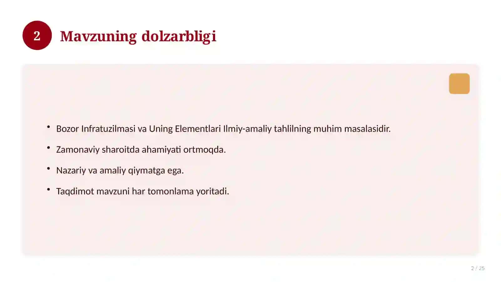 Bozor Infratuzilmasi va Uning Elementlari 2
