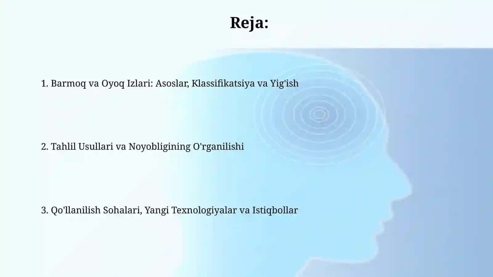 Kaft va barmoq izlarini tahlil qilish,o'rganish 2