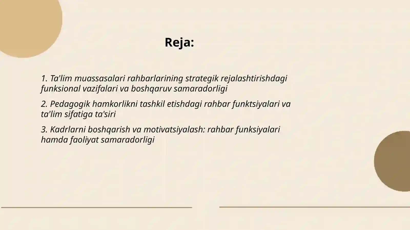 Ta'lim muassalari rahbarlarining funksional vazofalari boshqaruvda faoliyat samaradorligi 2