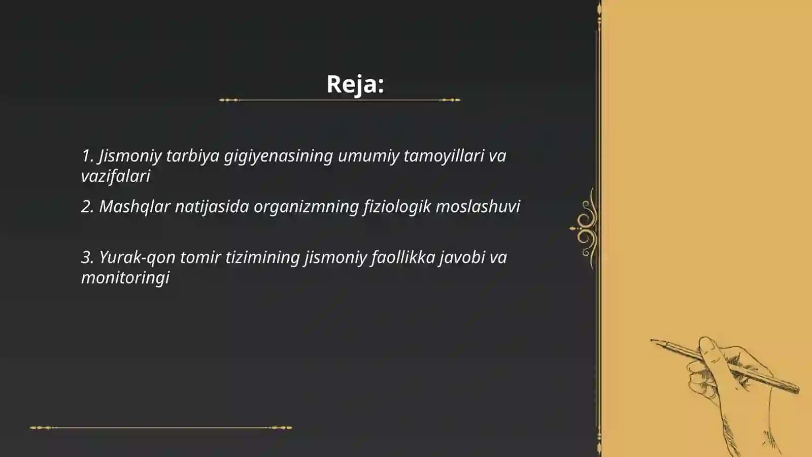 Jismoniy tarbiya gigiyenasi va sportning tibbiy-fiziologik asoslari 2