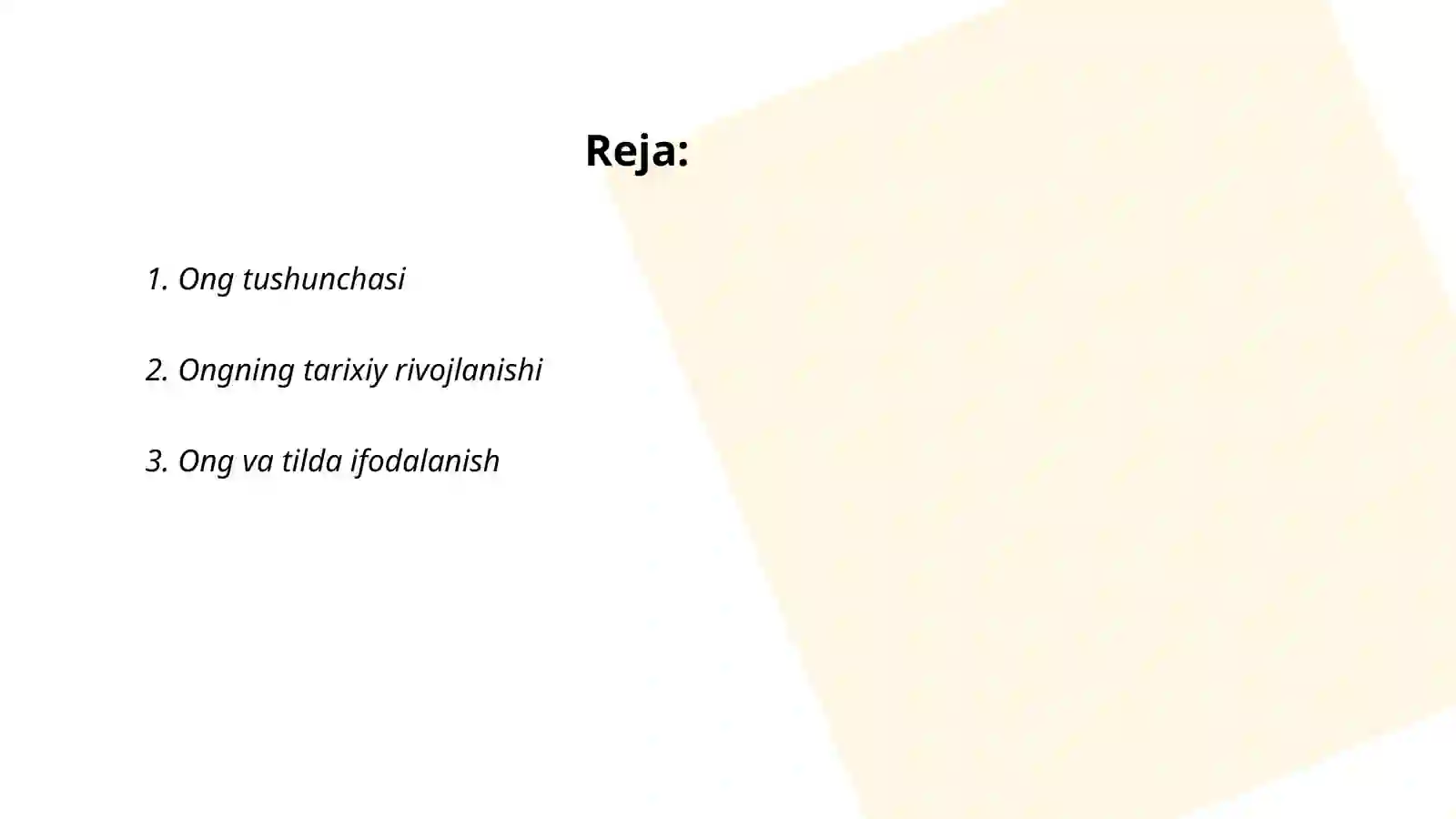 Ong tushunchasi 2