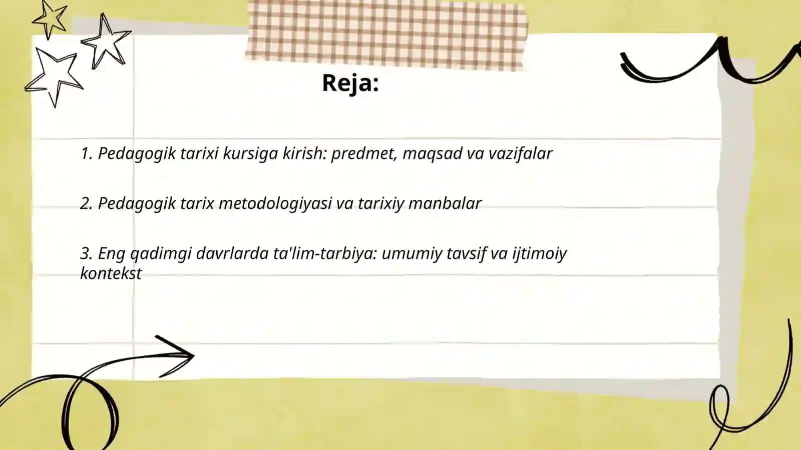 Pedagogik tarixi kursi 2