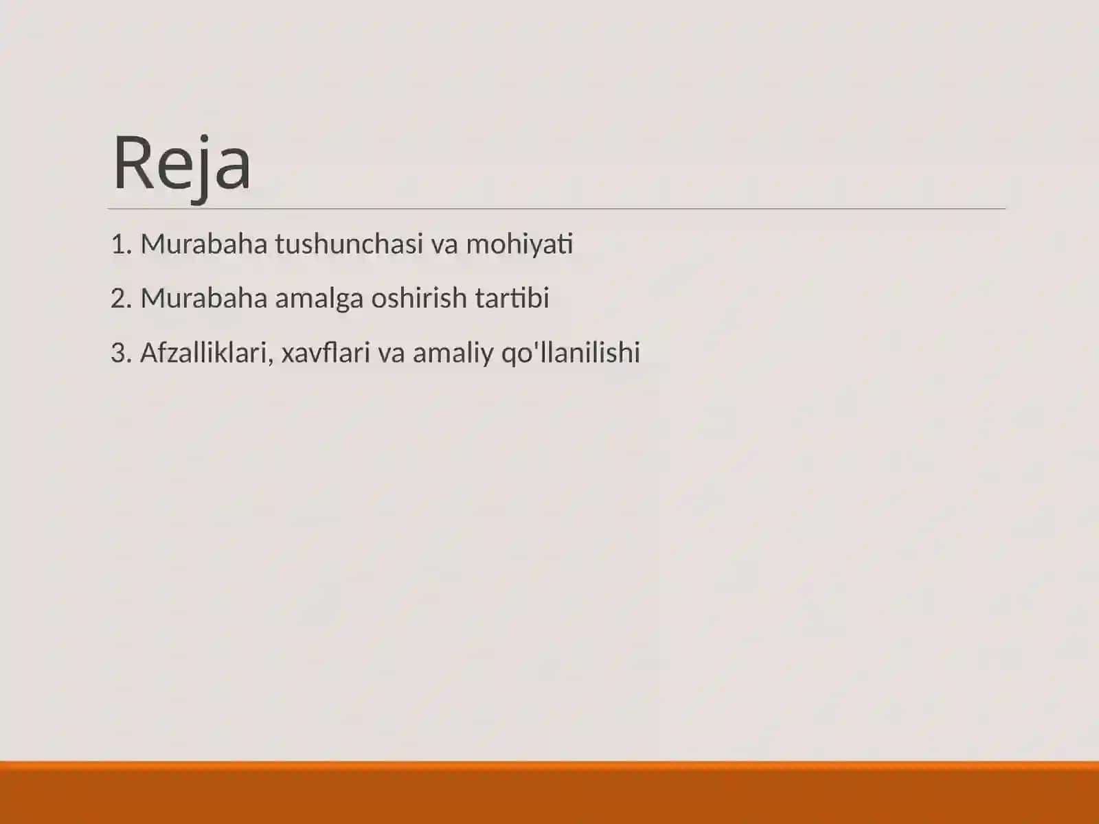 Mijoz buyurtmasi asosidagi Murabaha 2