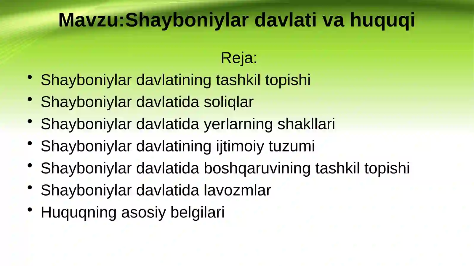 SHAYBONIYLAR DAVLATI XARITASI 2