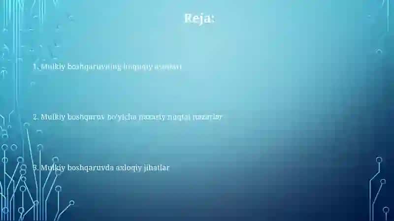 Sifat boshqaruvining huquqiy va nazariy asoslari 2