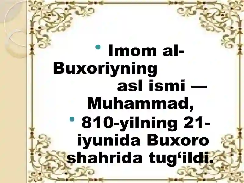 IMOM AL-BUXORIY 2