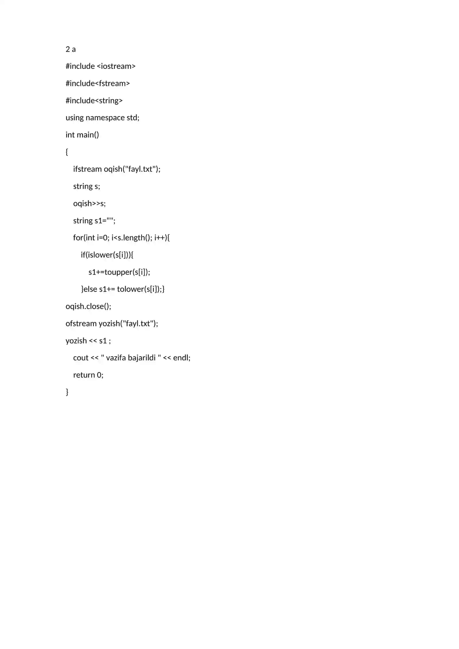 C++ dasturlash tilidan 3-LABORATORIYA ISHI 2