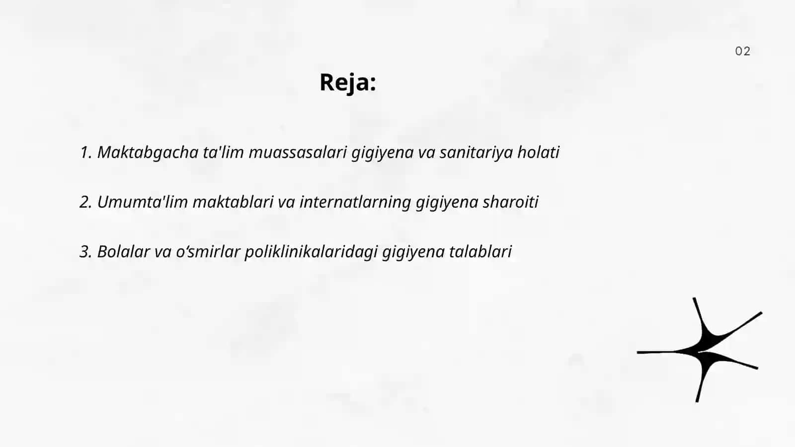Bolalar va o‘smirlar gigiyenasi bo‘limining tekshirish ob’ektlari 2