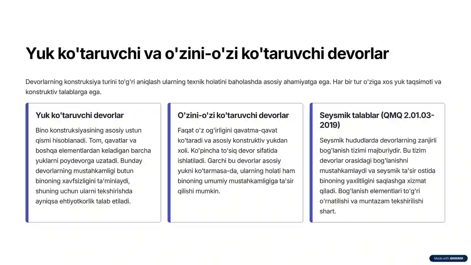 Devorlarning texnik holatini tekshirish.pptx 2