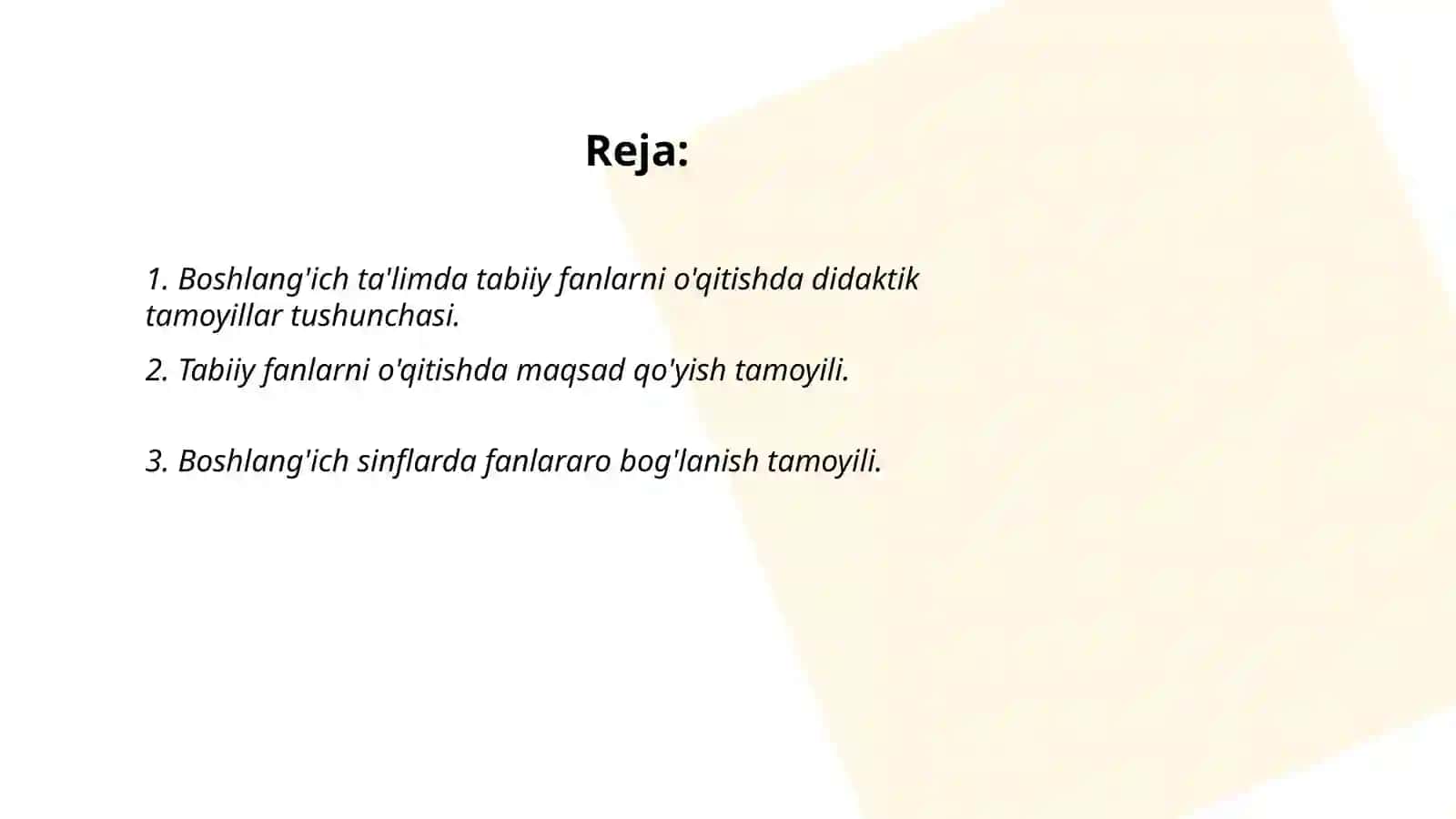 Tabiiy fanlarini o'qitishning didaktik tamoyillarini o'rganish va tahlil qilish 2