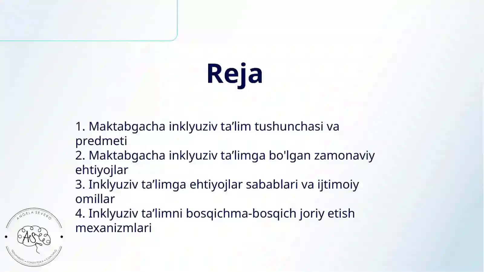 MAKTABGACHA INKLYUZIV TAʼLIMNING PREDMETI VA UNGA BOʻLGAN EHTIYOJLAR VA UNING SABABLARI BOSQICHLARI 2