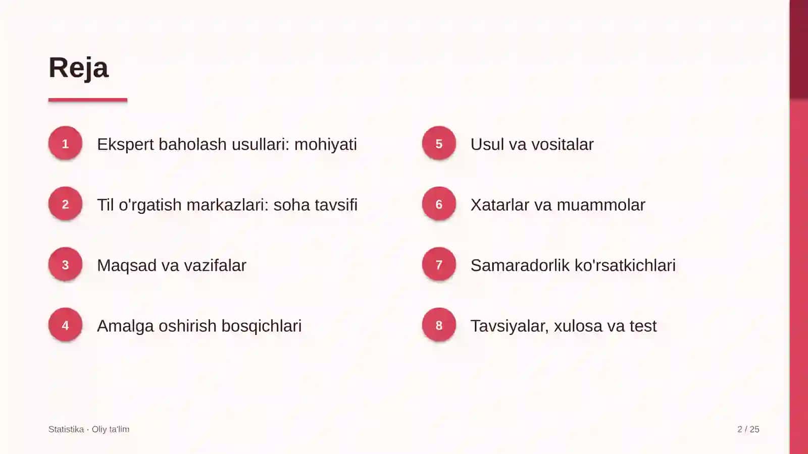 til o'rgatish markazlarida ekspert baholash usullari 1982 2