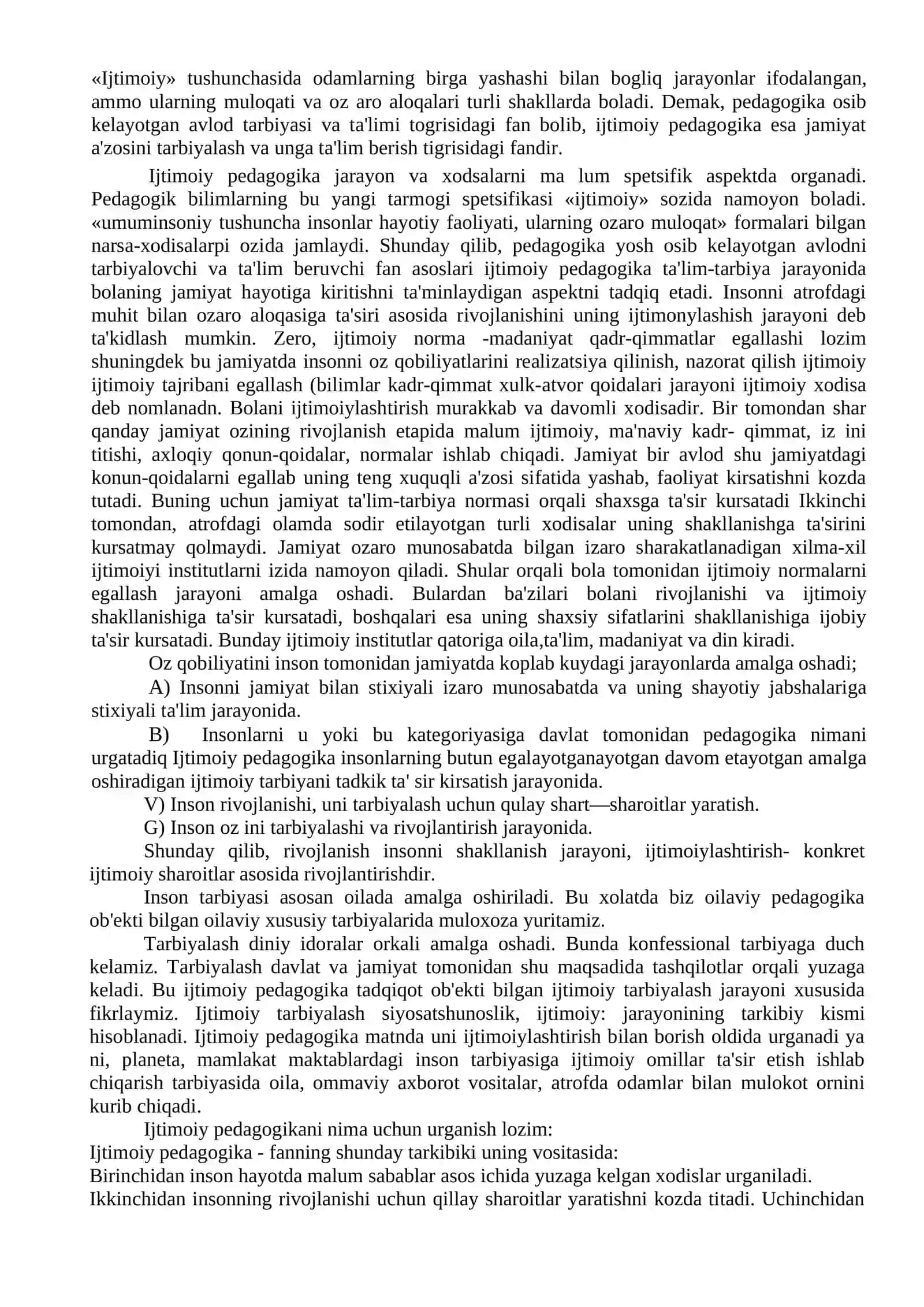 Ijtimoiy pedagogika fan va amaliy faoliyat sohasi sifatida 2