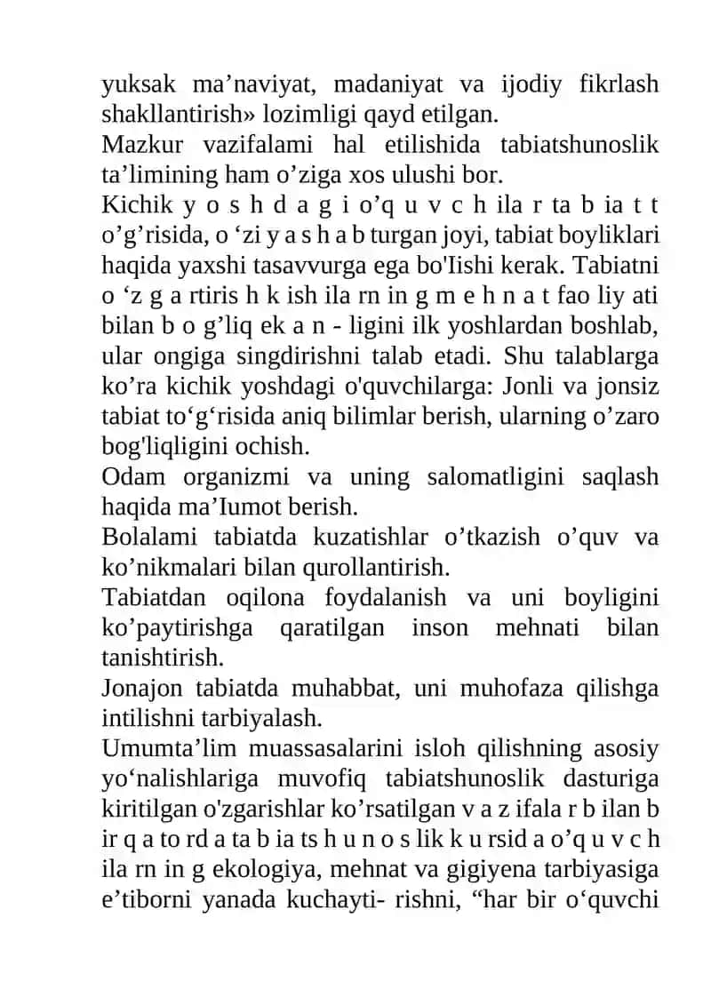 Boshlang‘ich taʼlim tabiiy fanlarining ta‘limiy va tarbiyaviy vazifalari 2