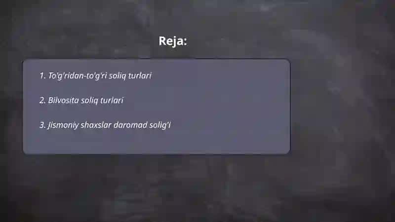 Soliq turlari 2