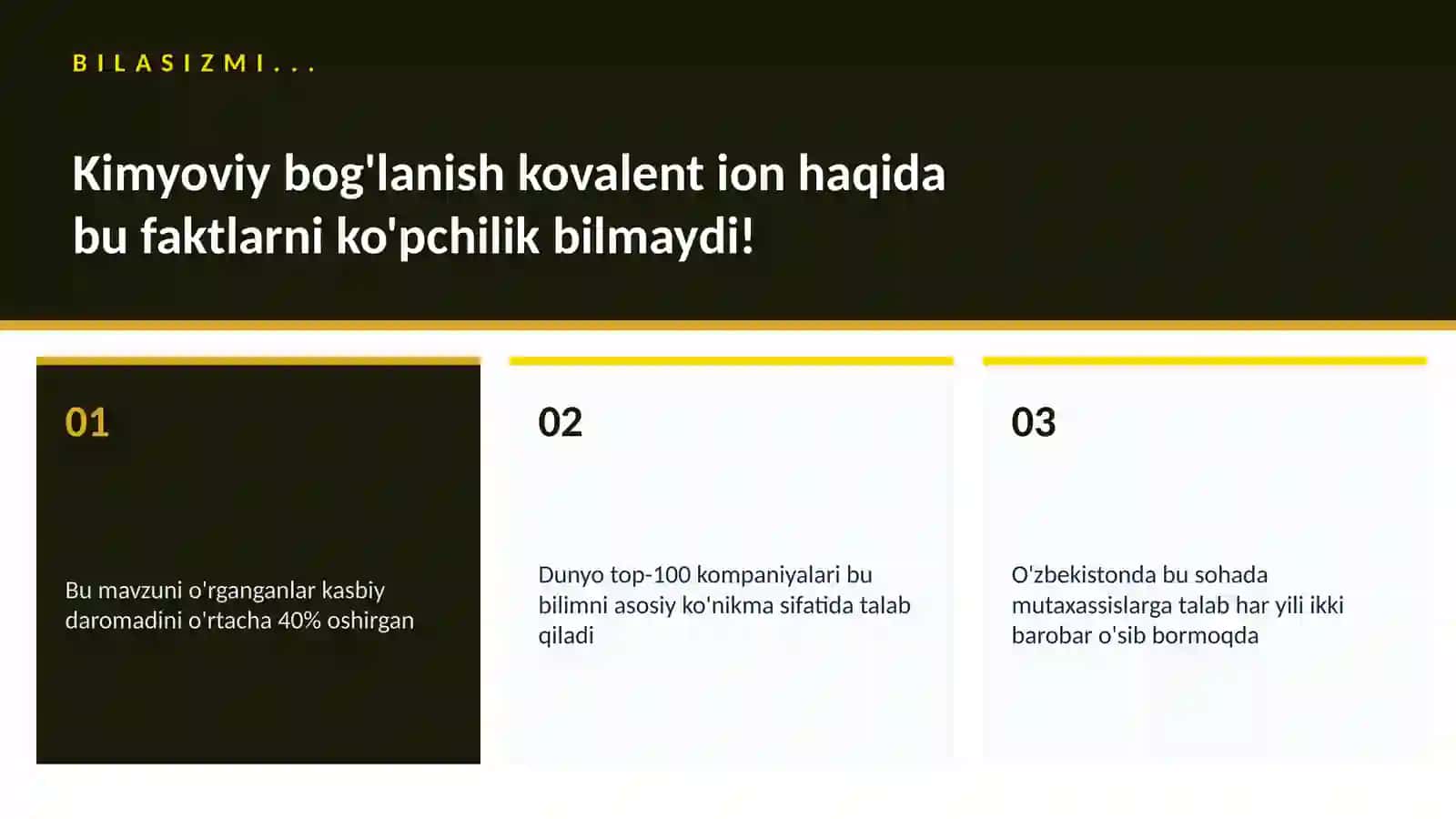 Kimyoviy bog'lanish kovalent ion 2