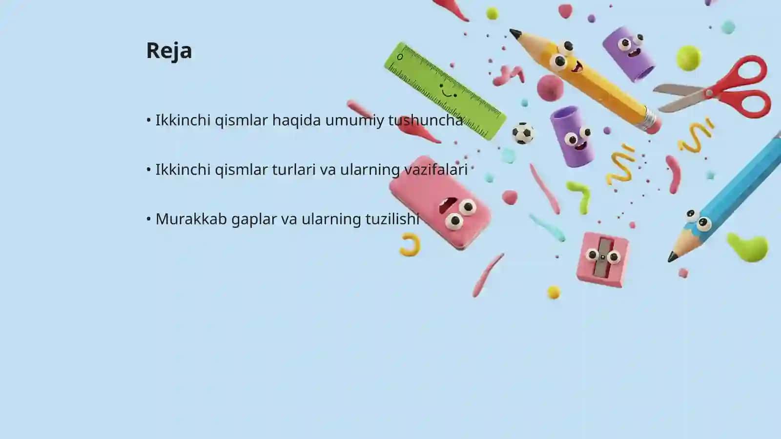 Ikkinchi qismlar haqida umumiy tushuncha 2