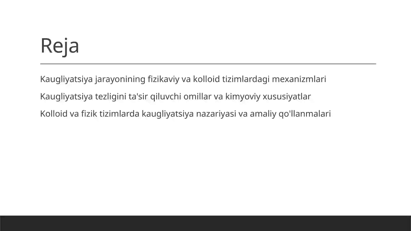Kaugliyatsiya jarayonining fizikaviy va kolloid tizimlardagi mexanizmlari 2
