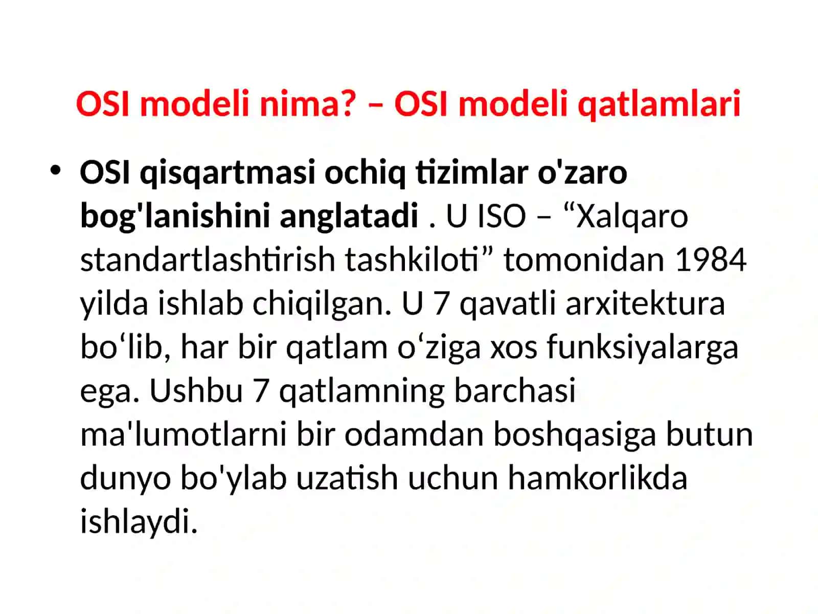 KompyutertarmoqlariningtuzilishiOSImodeli 2