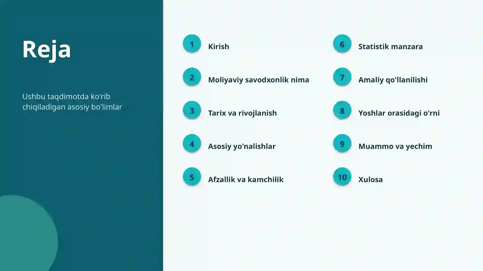 Moliyaviy savodxonlik 2