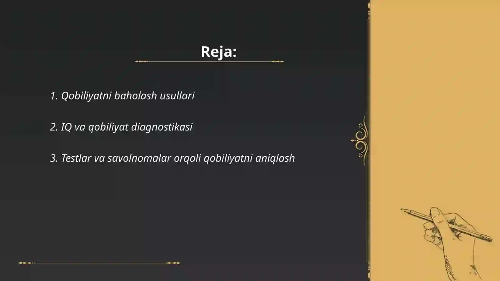 Qobiliyatni diagnostika qilish 2