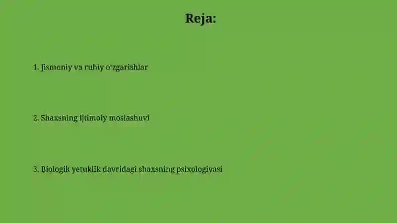 Biologik keksayish davridagi shaxs psixalogiyasi 2