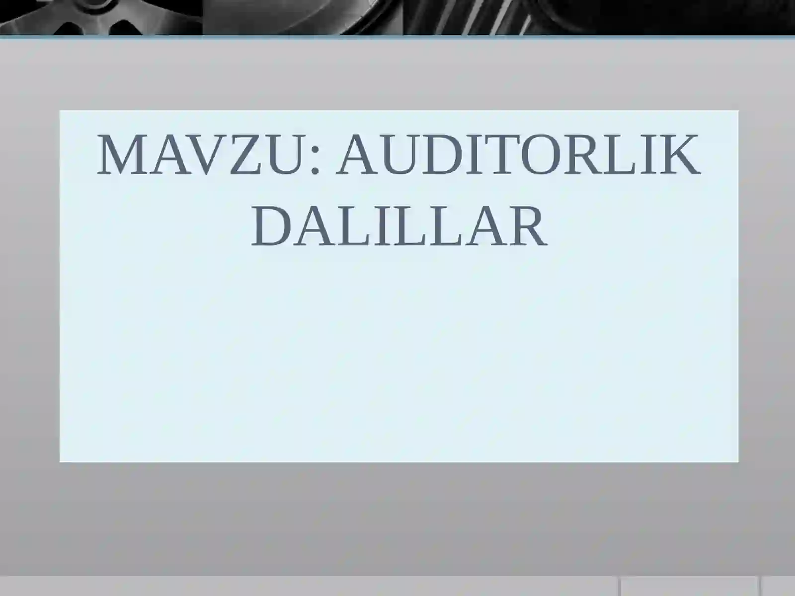 AUDITORLIK DALILLAR 2