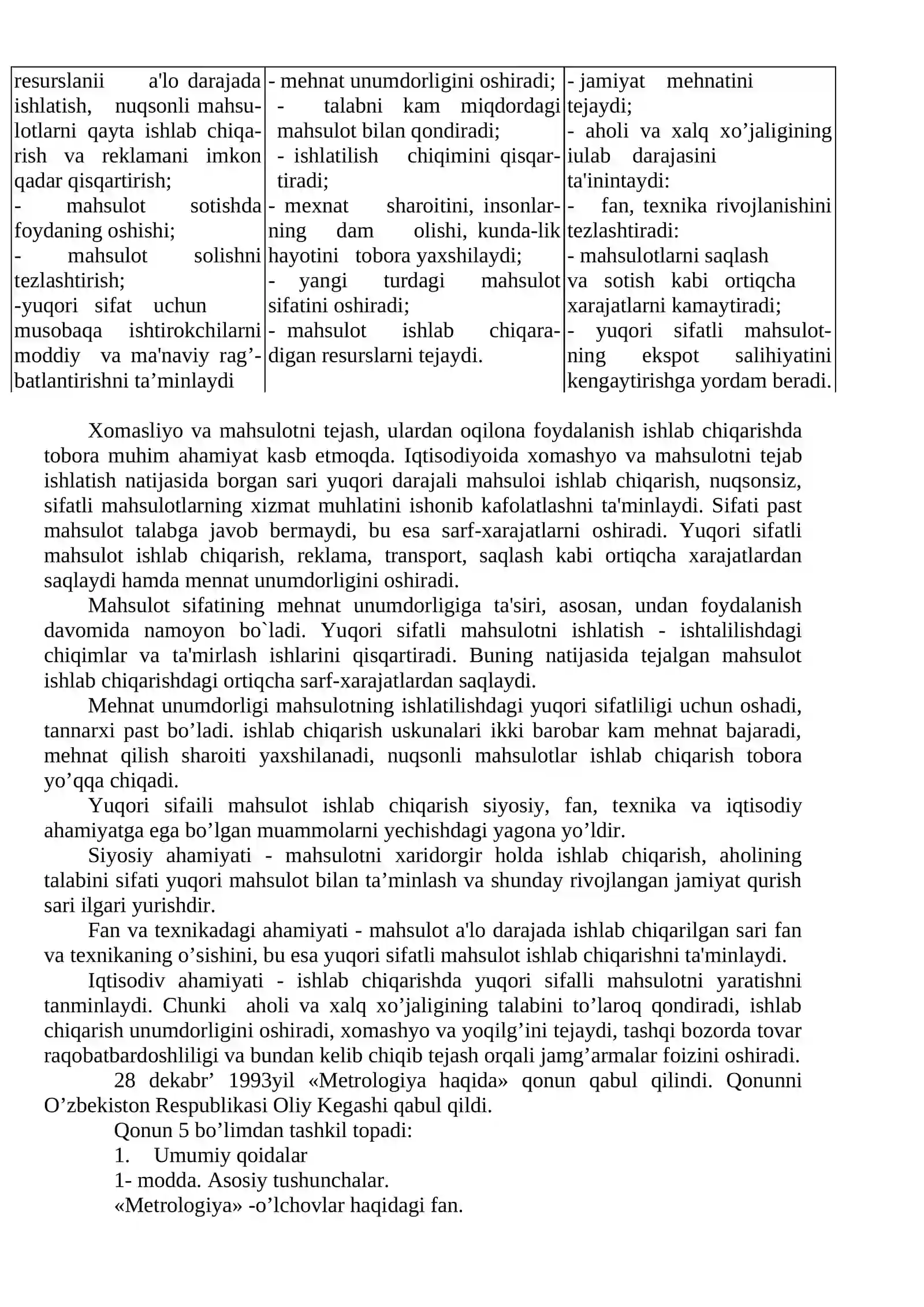 MAHSULOT SIFATI 2