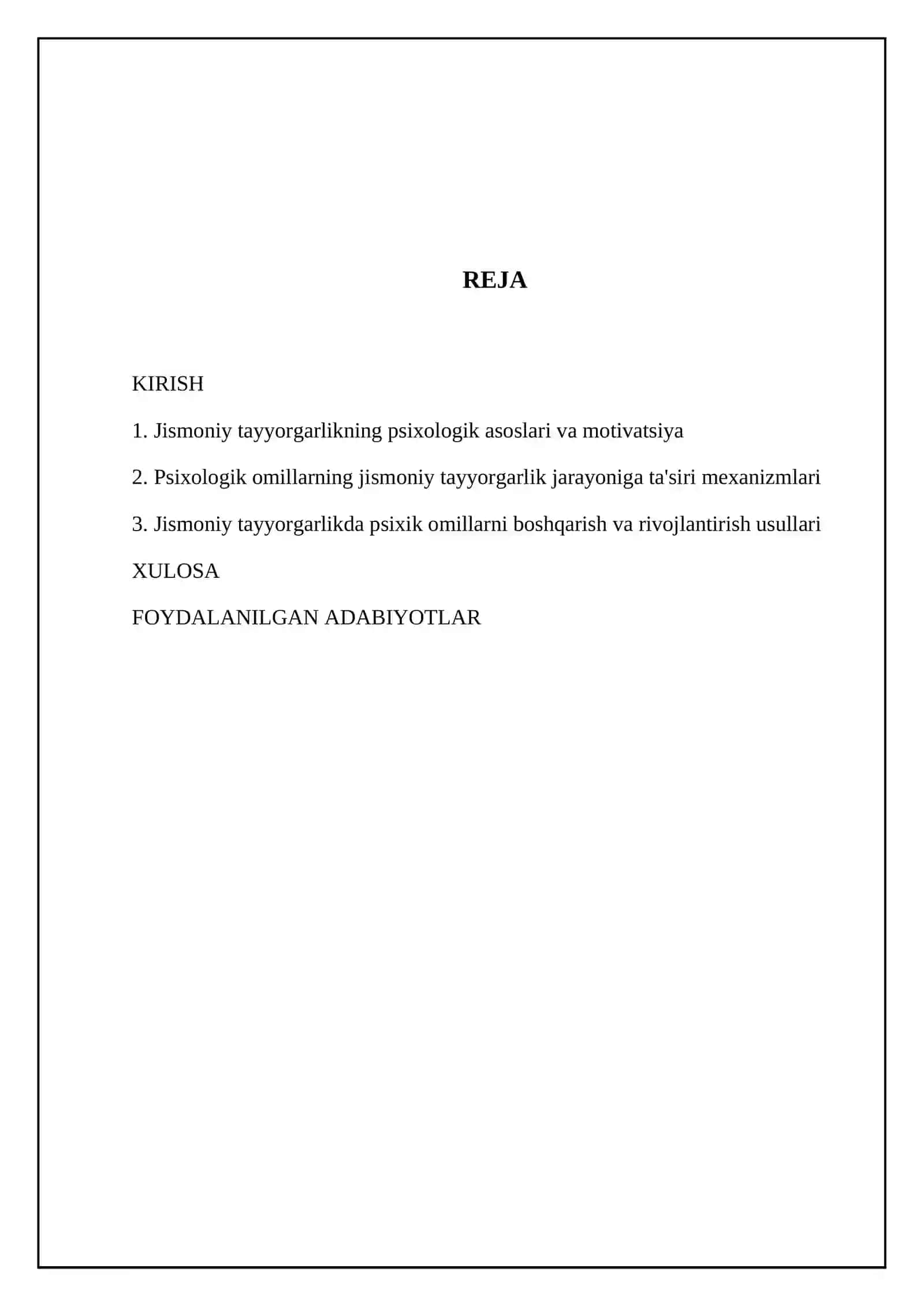 Jismoniy tayyorgarlikda psixik omillarning yoʻnaltirilganligi 2