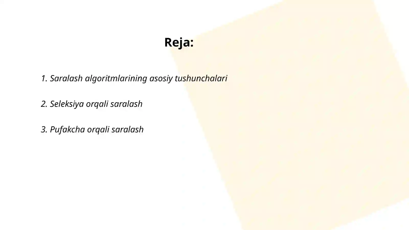 Saralash algoritmlari 2