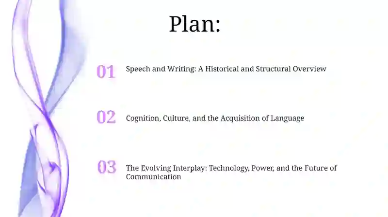 Speech and Writing: A Historical and Structural Overview 2