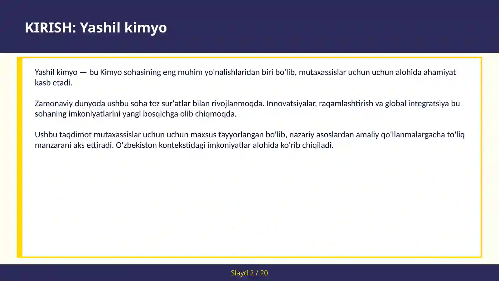 YASHIL KIMYO 2