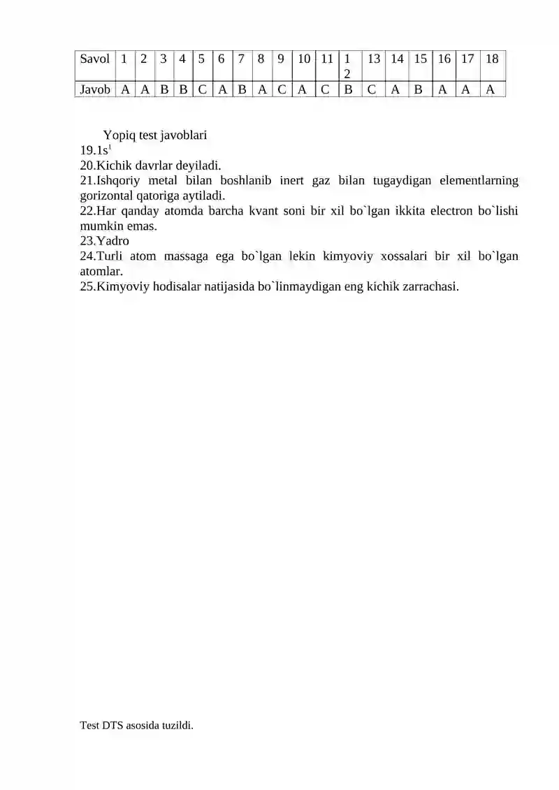 Sinf Kimyo “Bilimlar bellashuvi” 2