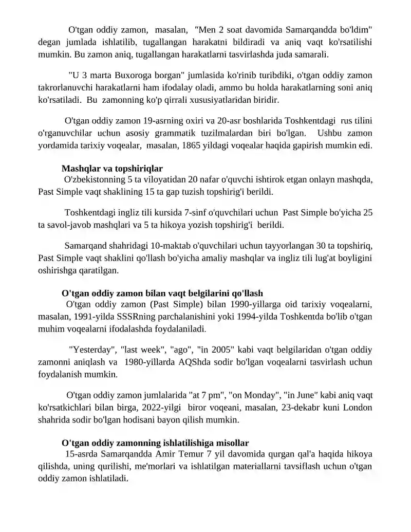 Past Simple 2