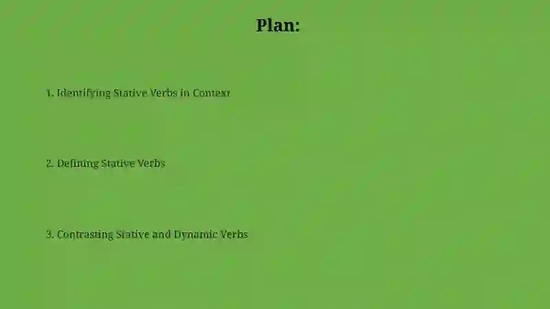 Stative verbs 2