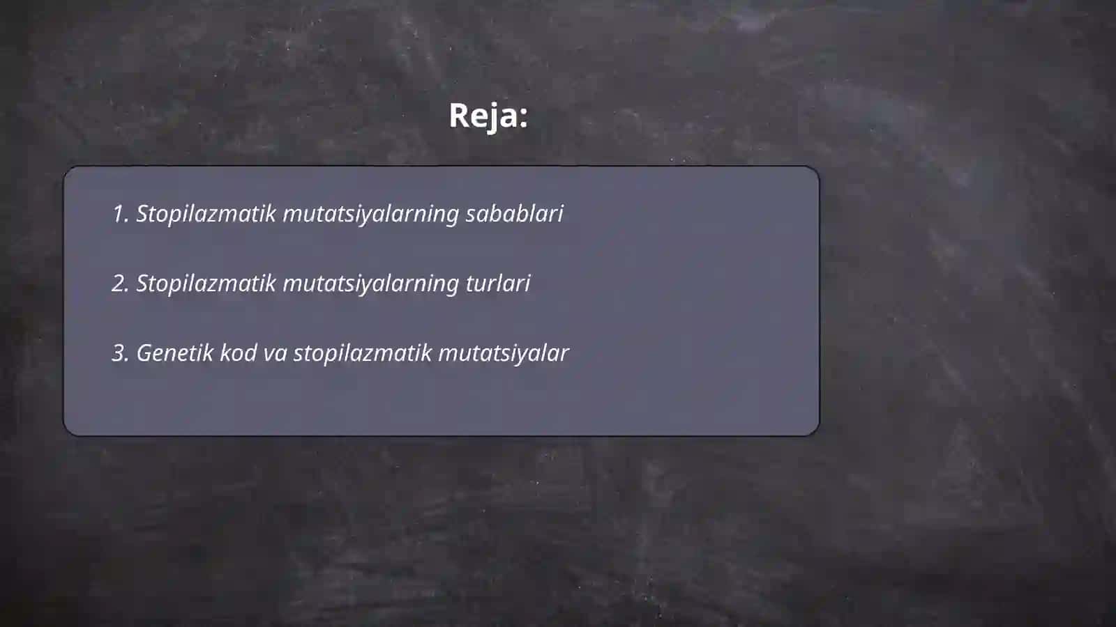 Stopilazmatik mutatsiyalar 2