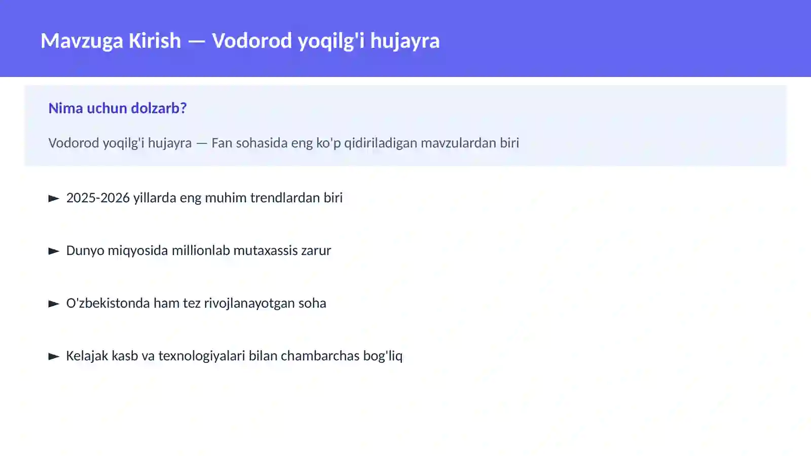 Vodorod yoqilg'i hujayra 2