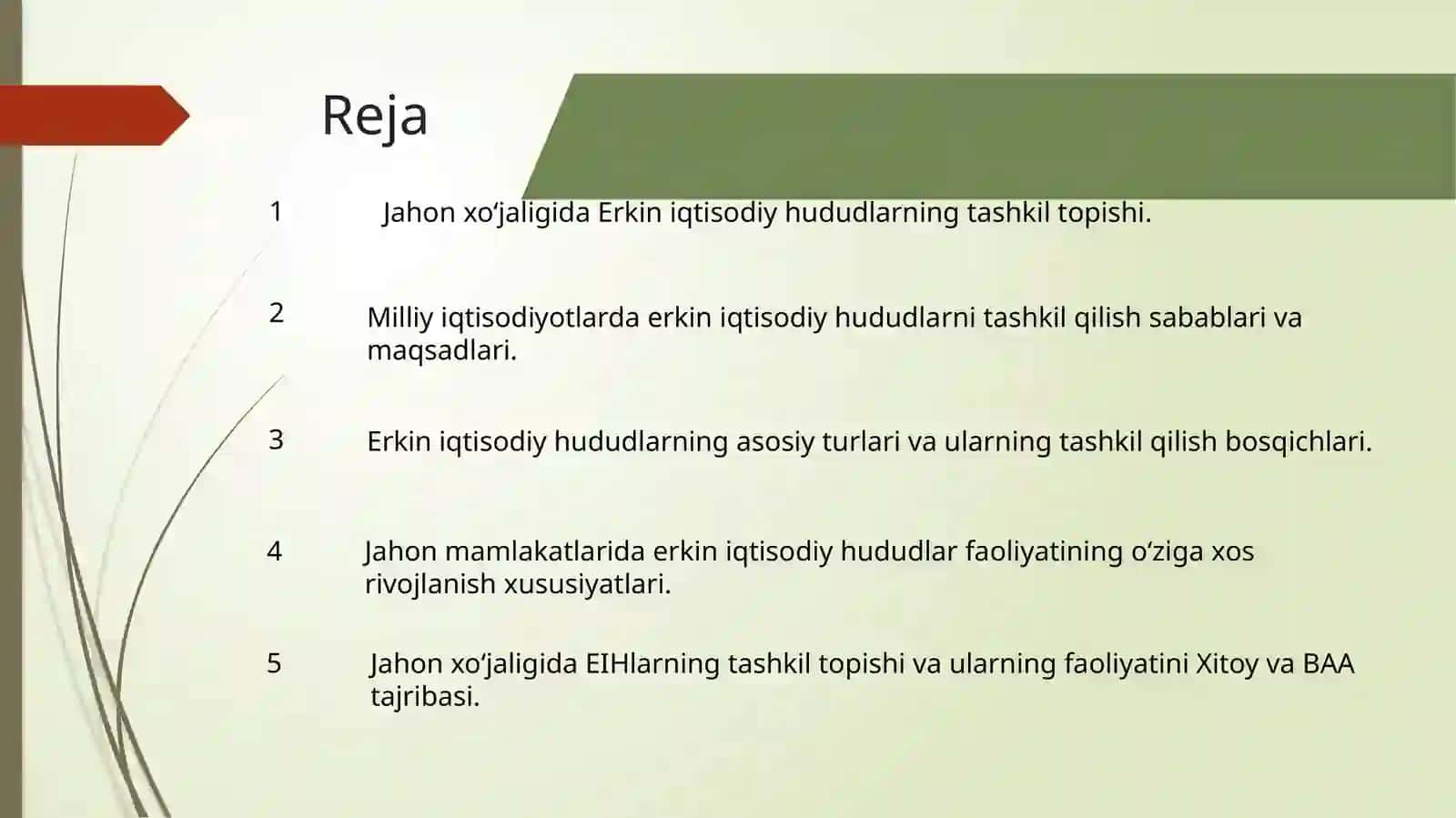 JAHON XO‘JALIGIDA ERKIN IQTISODIY HUDUDLARNING TUTGAN O‘RNI 2