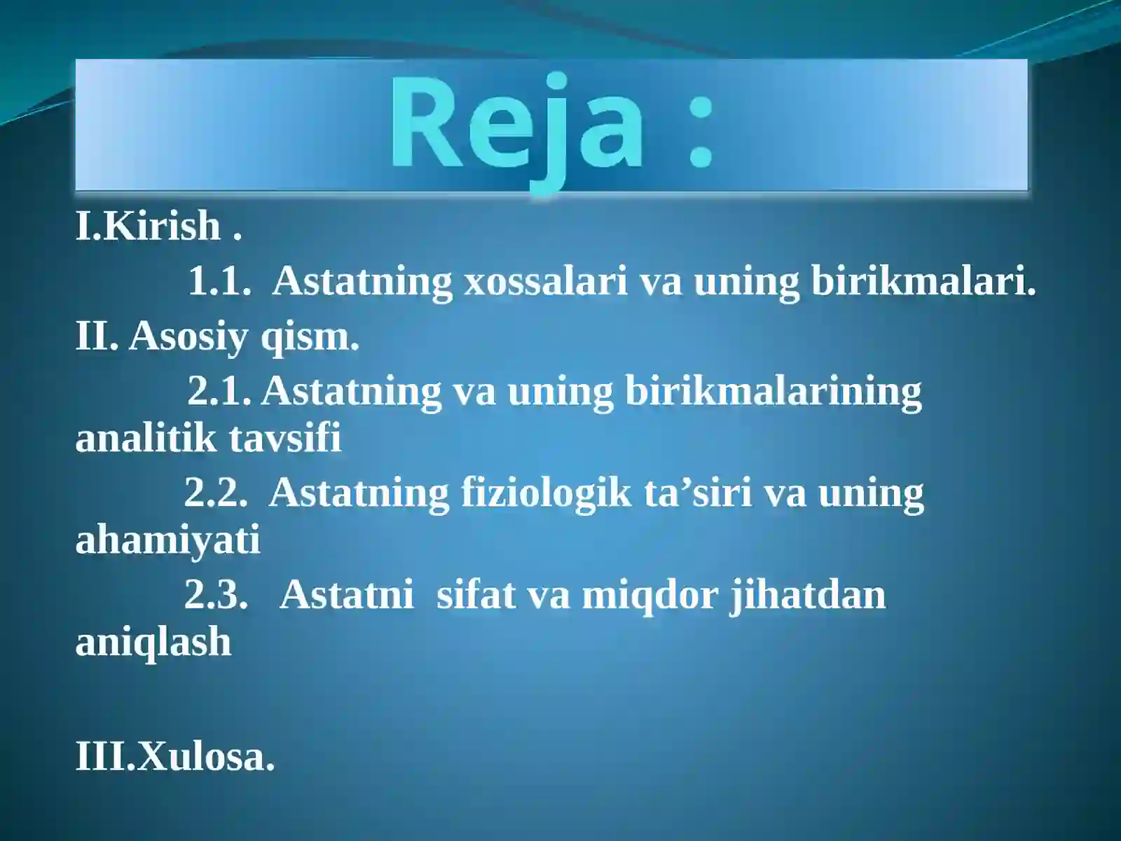Astatning analitik kimyosi 2