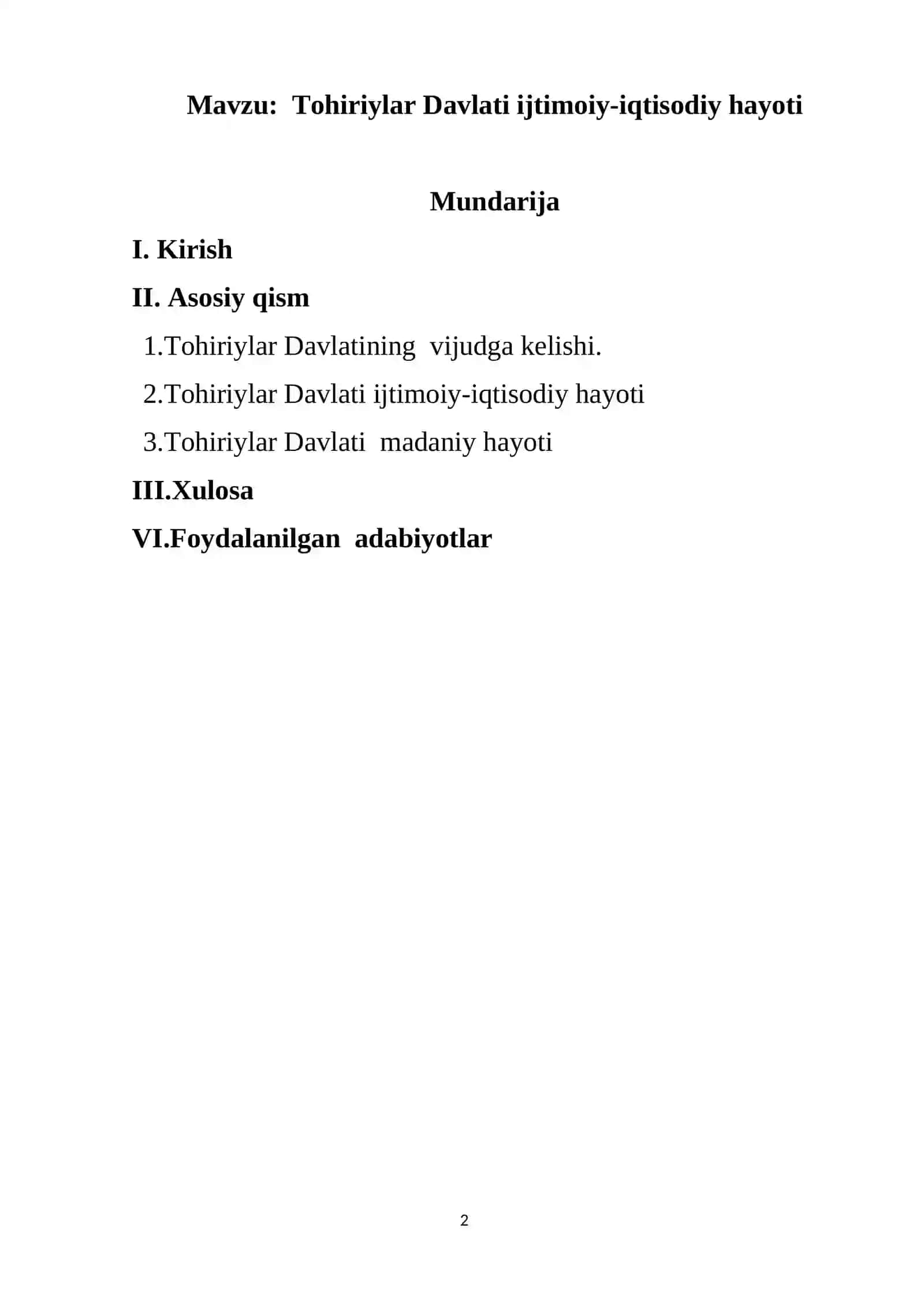 Tohiriylar Davlati ijtimoiy-iqtisodiy hayoti 2