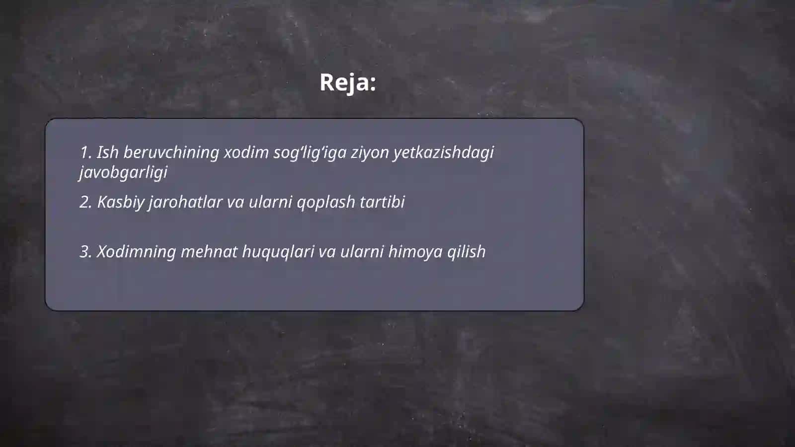 Xodimning sog‘lig‘iga ziyon yetkazilganligi sababli yo‘qotilgan ish haqini qoplash mavzusi 2