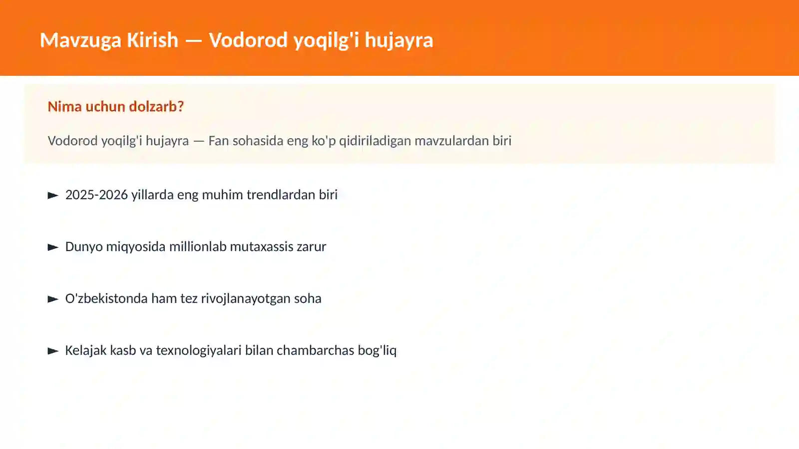 Vodorod yoqilg'i hujayra 2