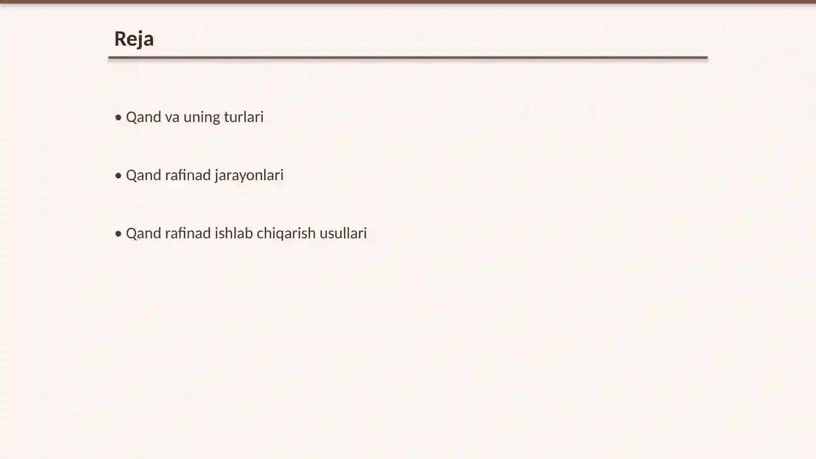 Qand rafinad ishlab chiqarish texnologiyasi 2