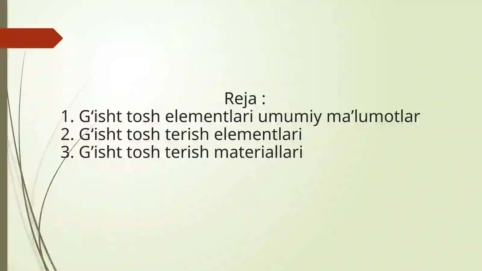 g`isht-tosh terim elementlari, g`isht-tosh terimi uchun materiallar 2