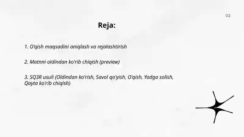 Samarali o'qish strategiylari 2